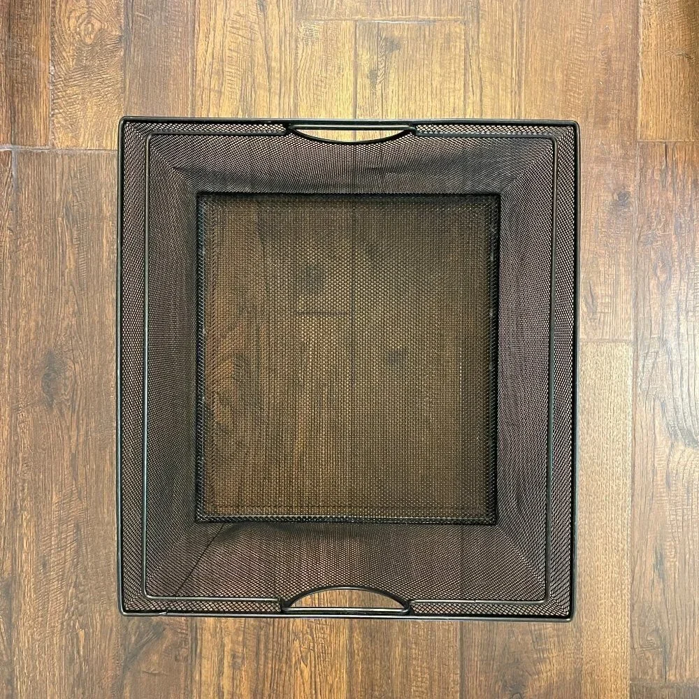 Black Mesh Crate File Organizer Box